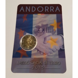 Andorra 2 euro 2015 ’25 Jaar Douane verdrag’  Coincard