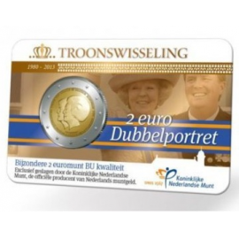 Nederland 2 euro Dubbelportret 2013  BU coincard