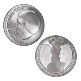 Huwelijksmunt 10 euro 2002 zilver UNC ( los )