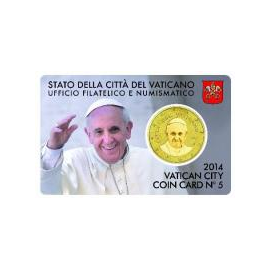 Vaticaan 50 Cent 2014 BU Coincard nr 5