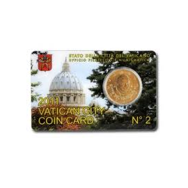 Vaticaan 50 Cent 2011 BU Coincard nr 2