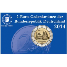 Duitsland 2 Euro 2014  Niedersachsen  blauwe coincard