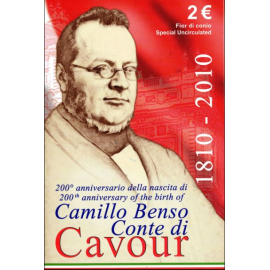 Italië  2 euro 2010 Cavour in Blister / coincard 
