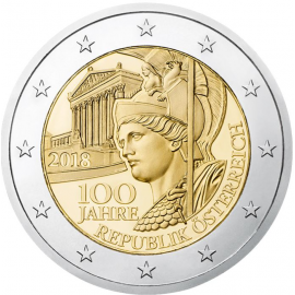Oostenrijk 2 Euro "100 jaar Republiek" 2018
