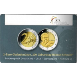 Duitsland 2 euro 2018  Helmut Schmidt  J  Coincard