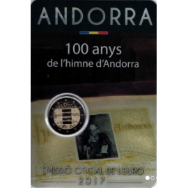 VVK Andorra 2 euro 2017  100 jaar Volkslied Coincard  