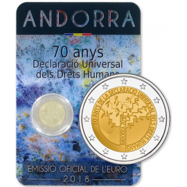 Andorra 2 euro 2018  mensenrechten  Coincard  