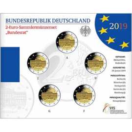 Duitsland 2 Euro  "Bundesrat" 2019 BU set