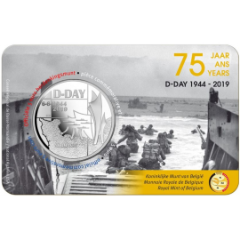 België 5 euro 2019 ‘75 jaar D-Day’  BU in coincard  