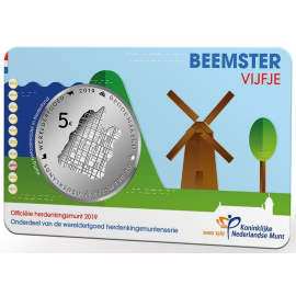 Beemster Vijfje Nederland 2019 UNC Coincard
