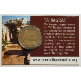 Malta 2 Euro 2019 "Ta Hagrat Tempels" coincard MMT