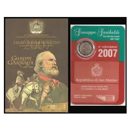 San Marino 2 Euro 2007 "Giuseppe Garibaldi" in blister