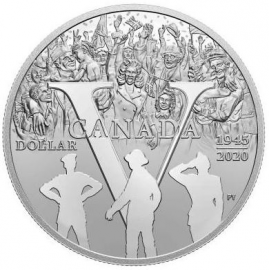 Canada 1 Dollar 75 jaar V-E Dag Zilver Proof 2020