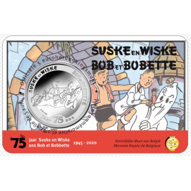* België 5 euro herdenkingsmunt 2020 ‘75 jaar Suske en Wiske’ Coincard Relief