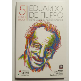 Italië 5 euro 2020 Eduardo de Filippo coincard