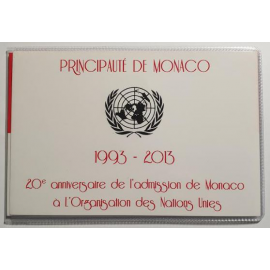 Monaco 2 euro 2013 Verenigde Naties BU blister coincard