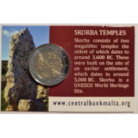 Malta 2 Euro 2020  Skorba Tempels in Coincard