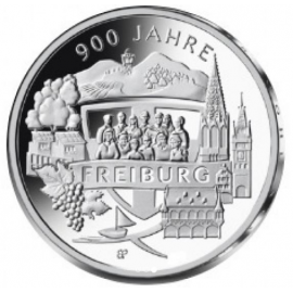 Duitsland 20 Euro 2020  900 Jaar Freiburg Zilver