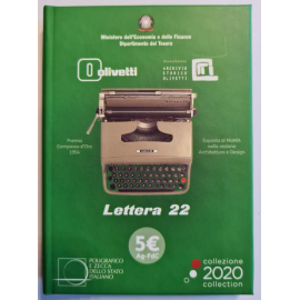 *Italië 5 euro 2020 Olivetti Lettera 22 Groen Zilver Coincard