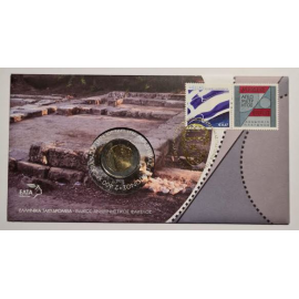 Griekenland 2 euro 2013 Plato met postzegels in Numisbrief