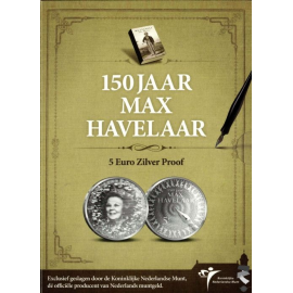 5 Euro Zilver 150 jaar Max Havelaar  2010 Proof in Blister