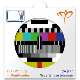 Nederland 70 jaar Ned. TV 2021 Penning in munthouder