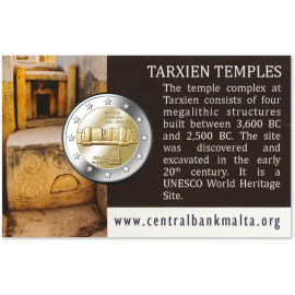 Malta 2 Euro 2021  Tarxien Tempels in Coincard