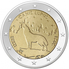 Estland 2 euro 2021 Wolf UNC