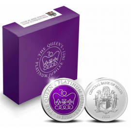 *Malta 10 euro 2022 ‘Koningin Elizabeth II platina jubileum’ Zilver Proof
