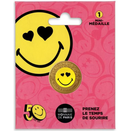 Frankrijk 2022 Smiley  Joy  Mini Medal in Coincard