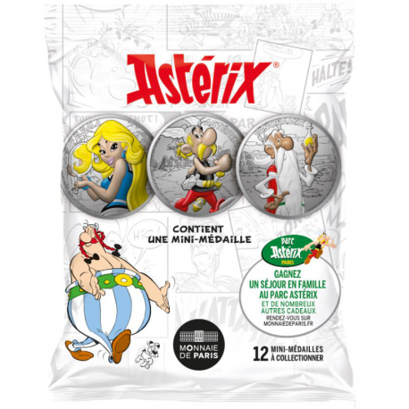 Asterix serie mysteriezakje  Gekleurde mini-medaille 34mm