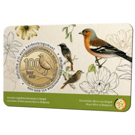 Belgie 2,5 euro 2022 100 jaar vogelbescherming in België Coincard NL-EN