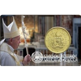 Vaticaan 50 Cent 2022  BU Coincard nr 13
