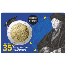 Frankrijk 2 euro 2022 35 jaar Erasmus Coincard