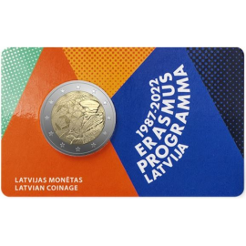 Letland 2 euro 2022 35 jaar Erasmus Coincard