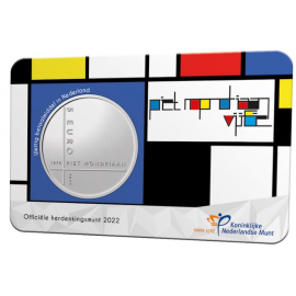 *Nederland 150 jaar Piet Mondriaan Vijfje 2022 UNC coincard