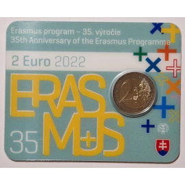Slowakije 2 euro 2022 35 jaar Erasmus Coincard