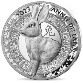 Frankrijk 10 euro 2023 Lunar Jaar van het Konijn Zilver Proof