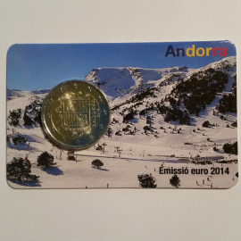 Andorra 2 euro 2014 in coincard 