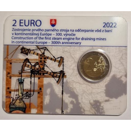 Slowakije 2 Euro 2022 Stoommachine  Coincard