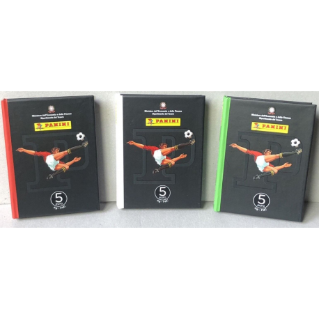 Italië 3 x 5 € Italië Excellence 2022 Panini Groen/Wit/Rood Blister apart