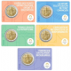 Frankrijk 2 euro 2023 OS 2024  set van 5 coincards