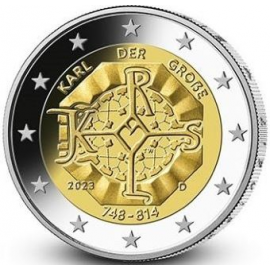 Duitsland 2 Euro Karel de Grote 2023 willekeurige letter