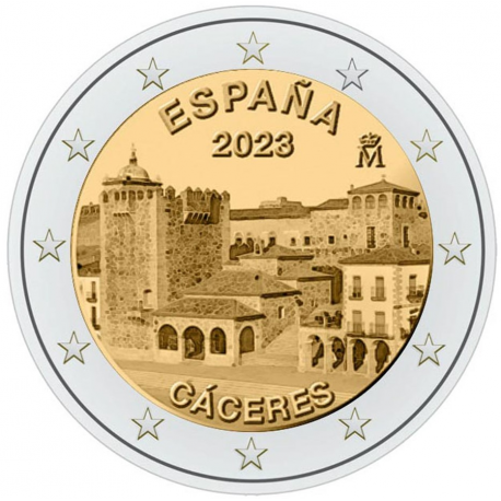 Spanje 2 Euro Cáceres  2023 UNC