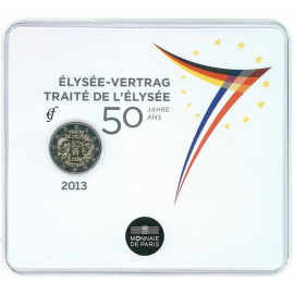 Frankrijk 2 euro 2013 "Elysee verdrag" BU coincard blister  