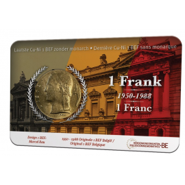 *Belgie Munt 1 Frank Belgie 1950-1988 coincard NL