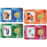Serie Coincards 50 Cent Vaticaan 2023 nr 44 t/m 47 m/postzegel