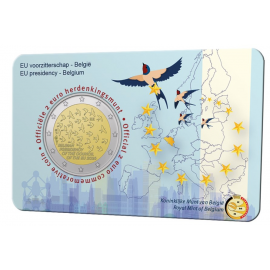 *België 2 euro 2024 EU voorzitterschap coincard NL-EN