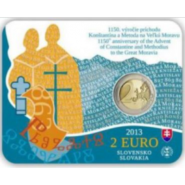 2 euro Slowakije 2013 BU coincard (Constantijn & Methodius)
