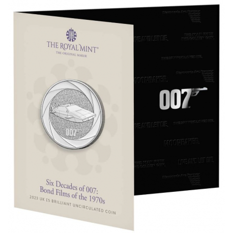 Engeland £5 Six Decades of 007 - the 70`S  2023 Blister